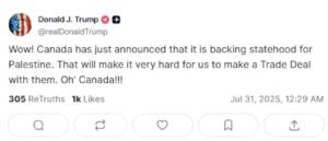 Trump's Post on Truth Social 